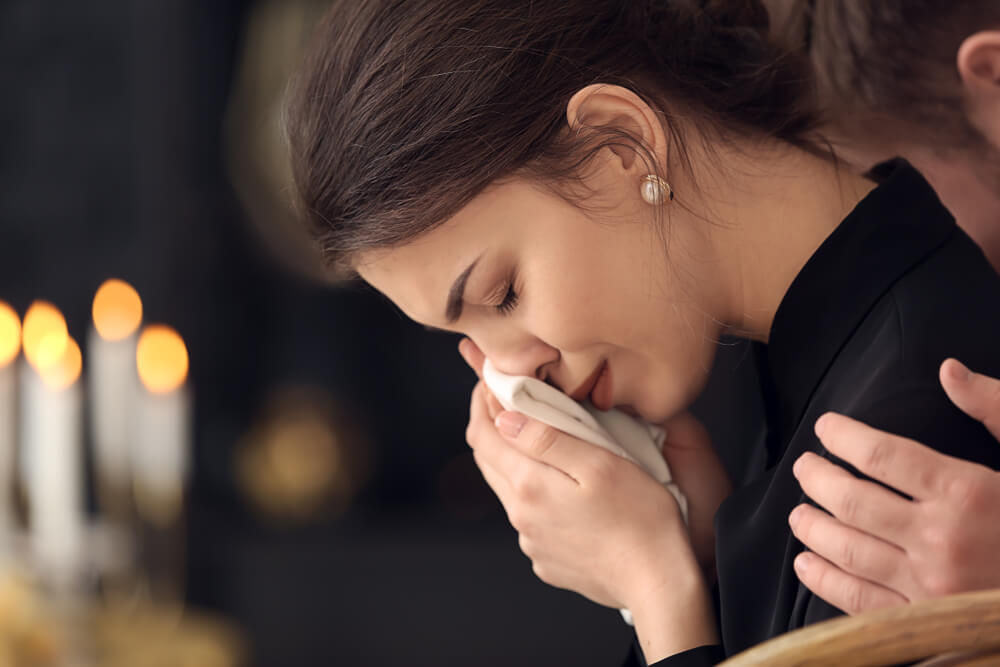 lady crying